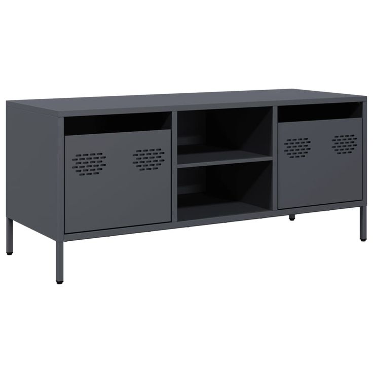 TV-taso antrasiitti 101,5x39x43,5 cm kylmävalssattu teräs (51300)