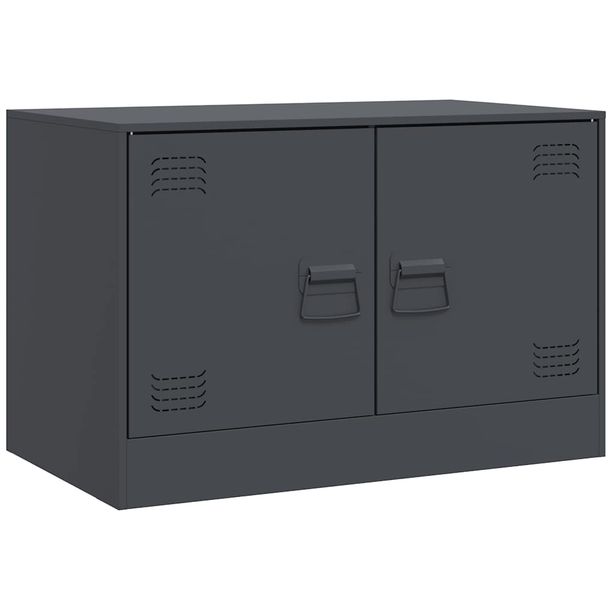 TV-taso antrasiitti 67x39x44 cm teräs (41635)