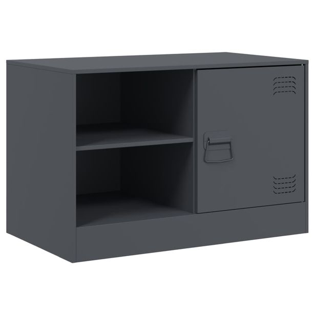TV-taso antrasiitti 67x39x44 cm teräs (41695)