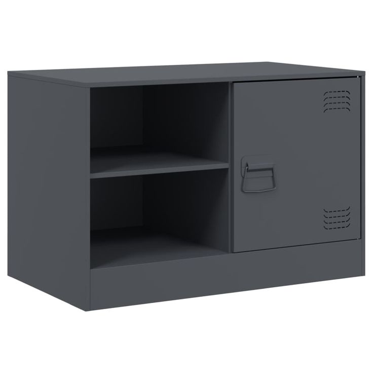TV-taso antrasiitti 67x39x44 cm teräs (41695)