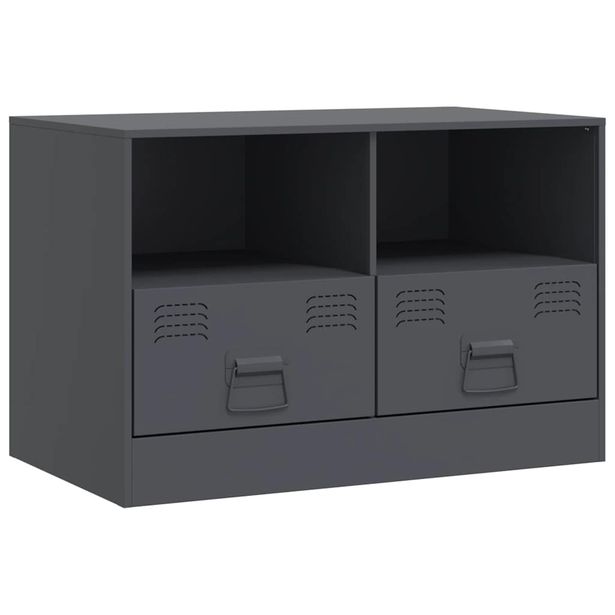 TV-taso antrasiitti 67x39x44 cm teräs (41743)