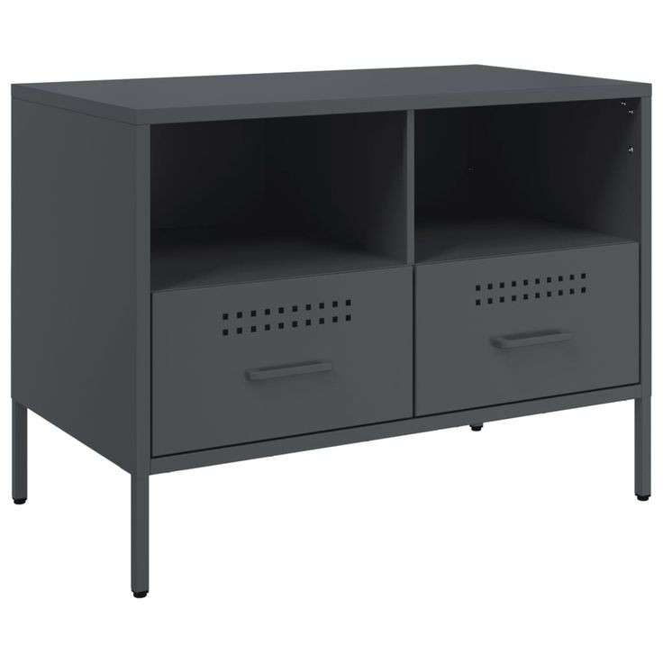 TV-taso antrasiitti 68x39x50,5 cm teräs (43046)