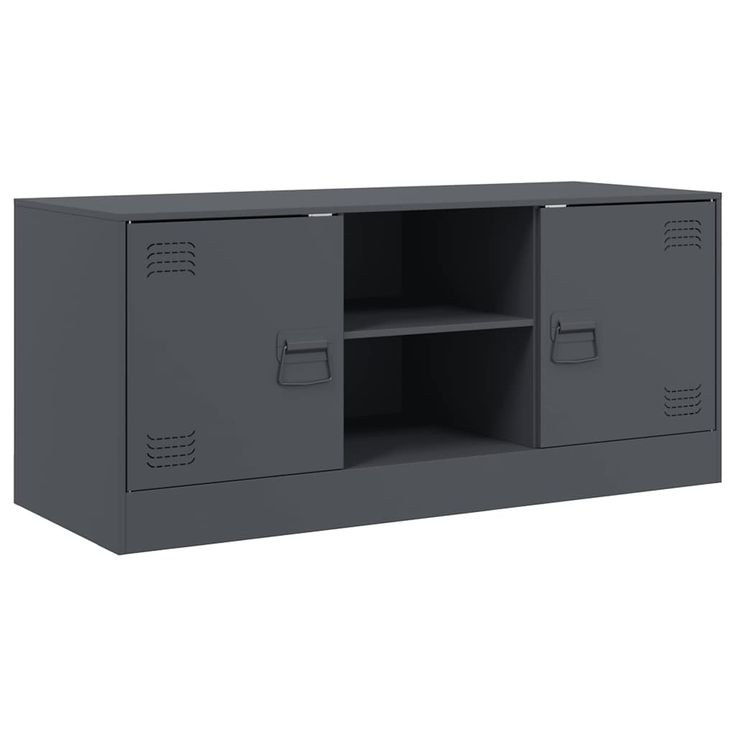 TV-taso antrasiitti 99x39x44 cm teräs (41687)