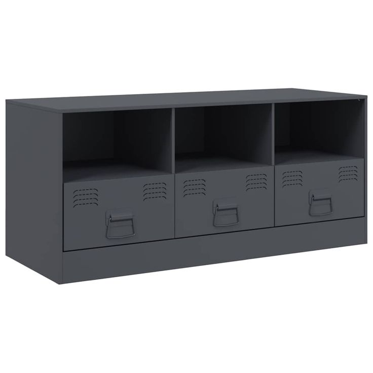 TV-taso antrasiitti 99x39x44 cm teräs (41735)