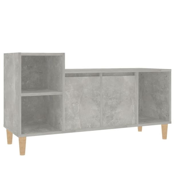 TV-taso betoninharmaa 100x35x55 cm tekninen puu (21176)