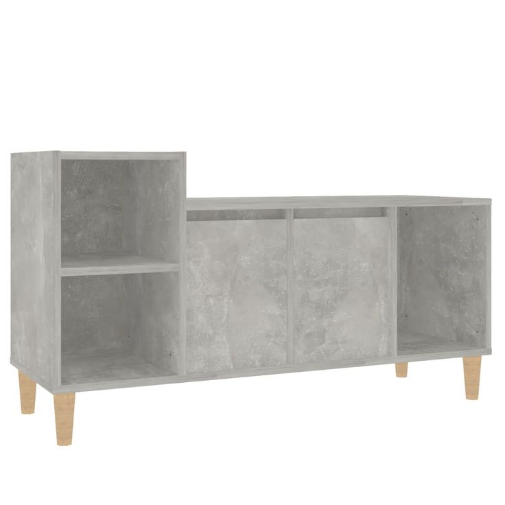 TV-taso betoninharmaa 100x35x55 cm tekninen puu (21176)