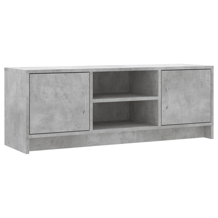 TV-taso betoninharmaa 102x30x37,5 cm tekninen puu (23257)