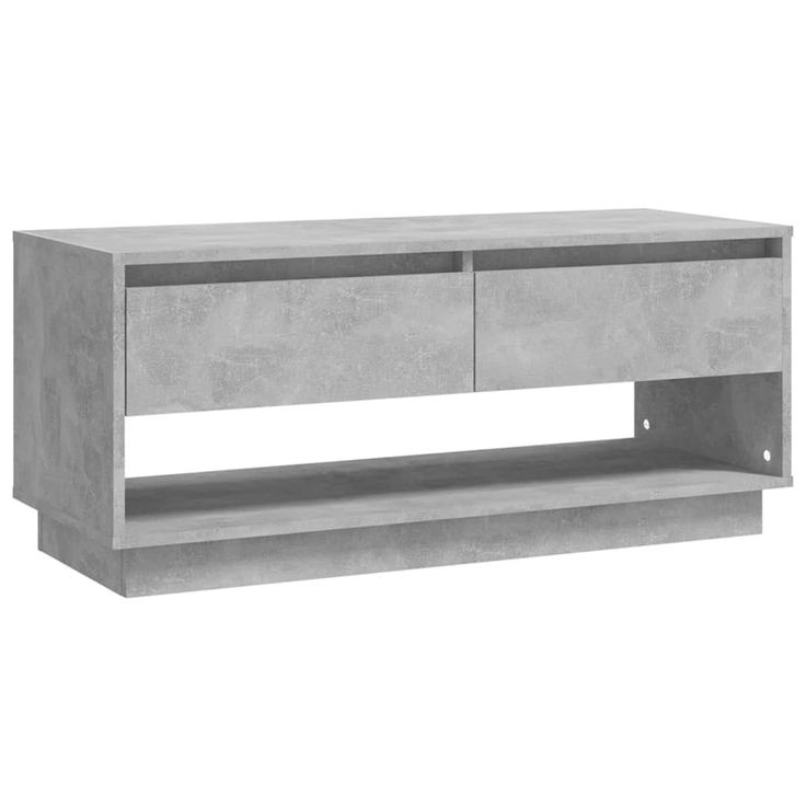 TV-taso betoninharmaa 102x41x44 cm tekninen puu (09489)