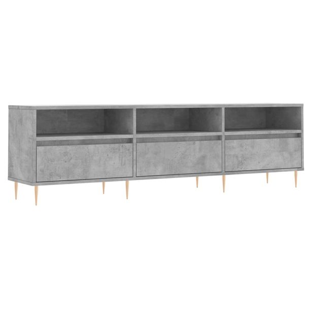 TV-taso betoninharmaa 150x30x44,5 cm tekninen puu (31272)