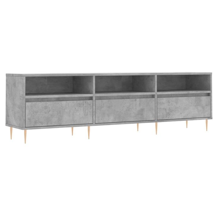 TV-taso betoninharmaa 150x30x44,5 cm tekninen puu (31272)