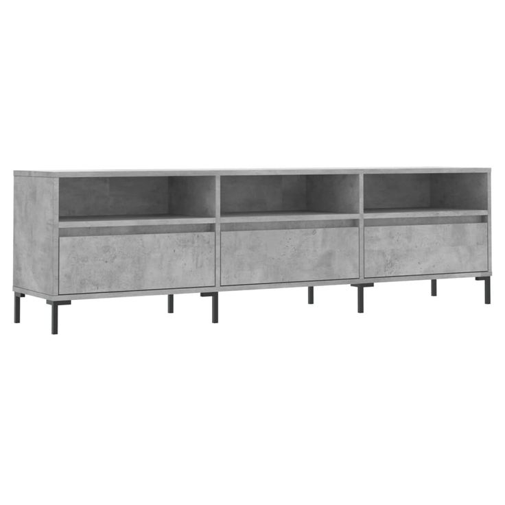 TV-taso betoninharmaa 150x30x44,5 cm tekninen puu (31288)