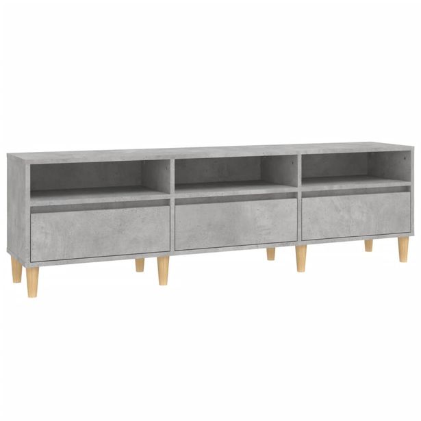 TV-taso betoninharmaa 150x30x44,5 cm tekninen puu (31913)