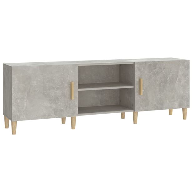 TV-taso betoninharmaa 150x30x50 cm tekninen puu (12622)