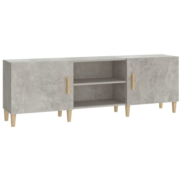 TV-taso betoninharmaa 150x30x50 cm tekninen puu (12622)