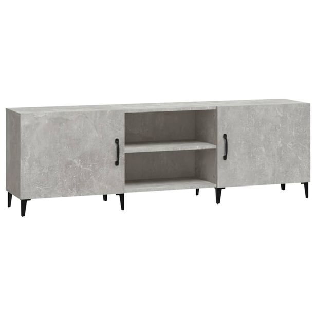TV-taso betoninharmaa 150x30x50 cm tekninen puu (12631)