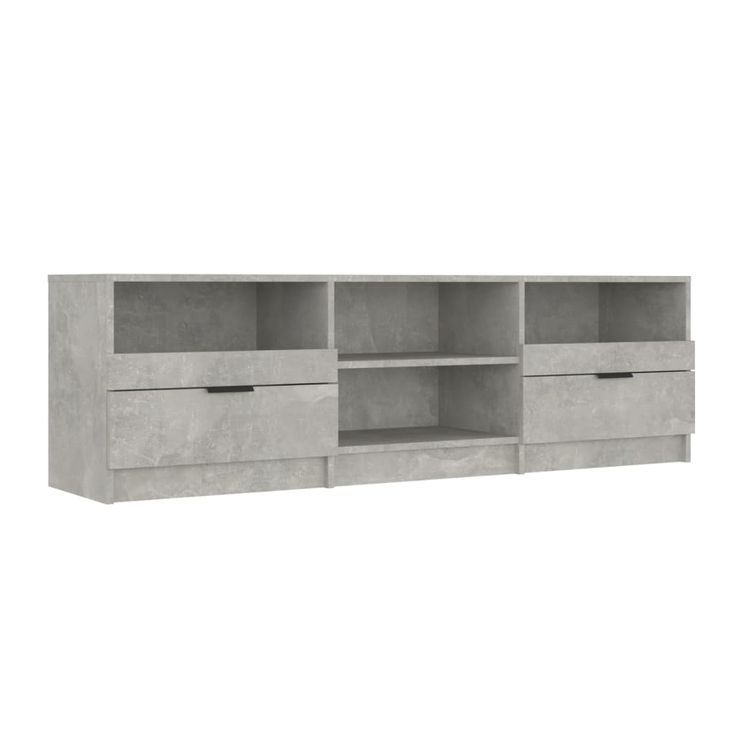 TV-taso betoninharmaa 150x33,5x45 cm tekninen puu (11461)