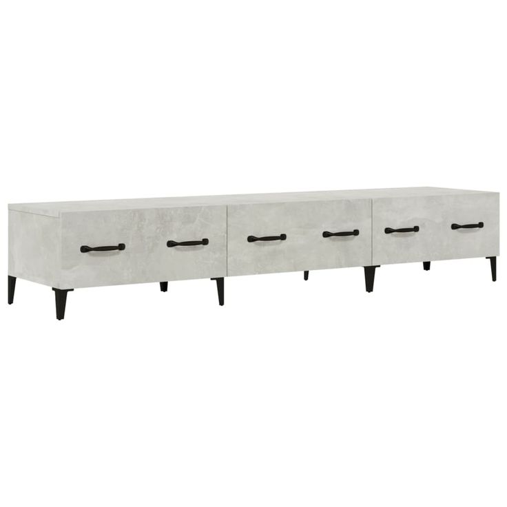 TV-taso betoninharmaa 150x34,5x30 cm tekninen puu (12649)