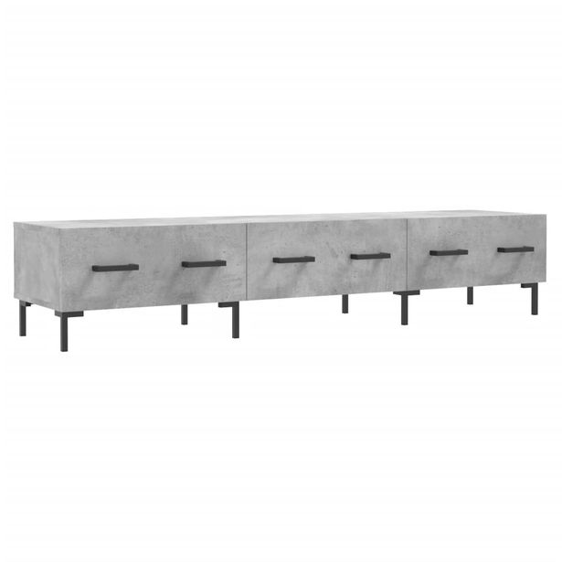 TV-taso betoninharmaa 150x36x30 cm tekninen puu (29160)