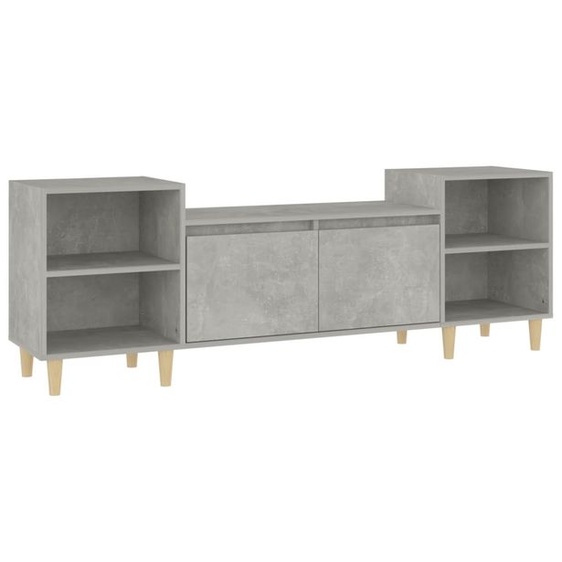 TV-taso betoninharmaa 160x35x55 cm tekninen puu (21192)
