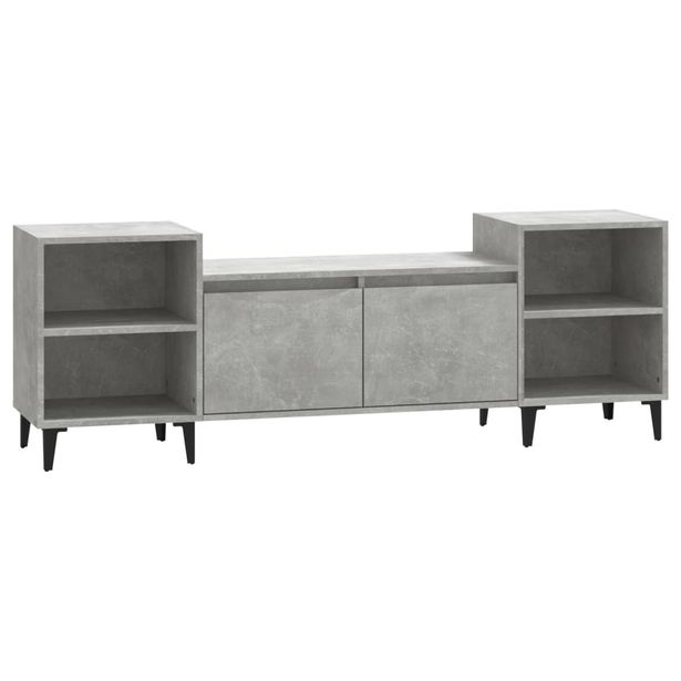 TV-taso betoninharmaa 160x35x55 cm tekninen puu (21200)