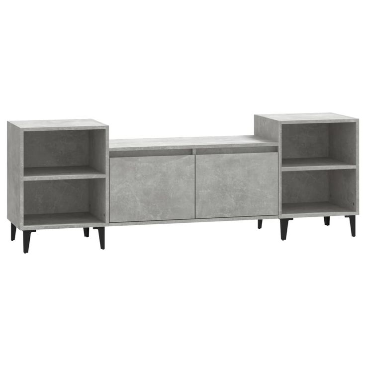 TV-taso betoninharmaa 160x35x55 cm tekninen puu (21200)