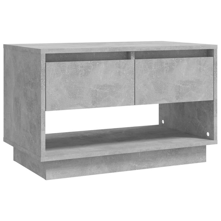 TV-taso betoninharmaa 70x41x44 cm tekninen puu (09498)
