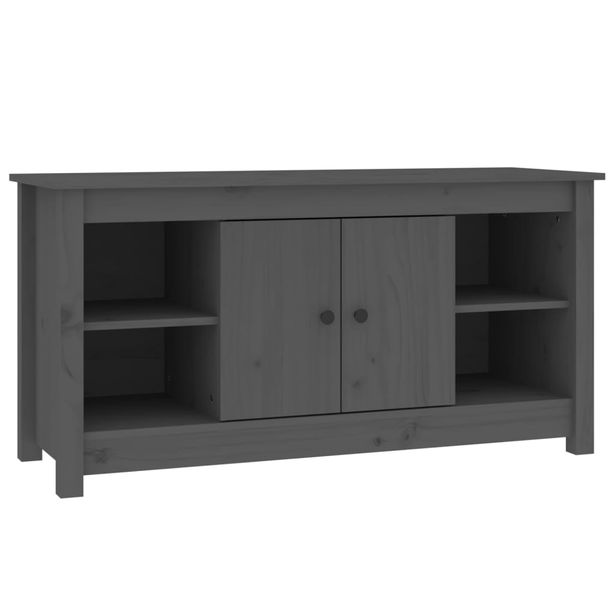 TV-taso harmaa 103x36,5x52 cm täysi mänty (14576)