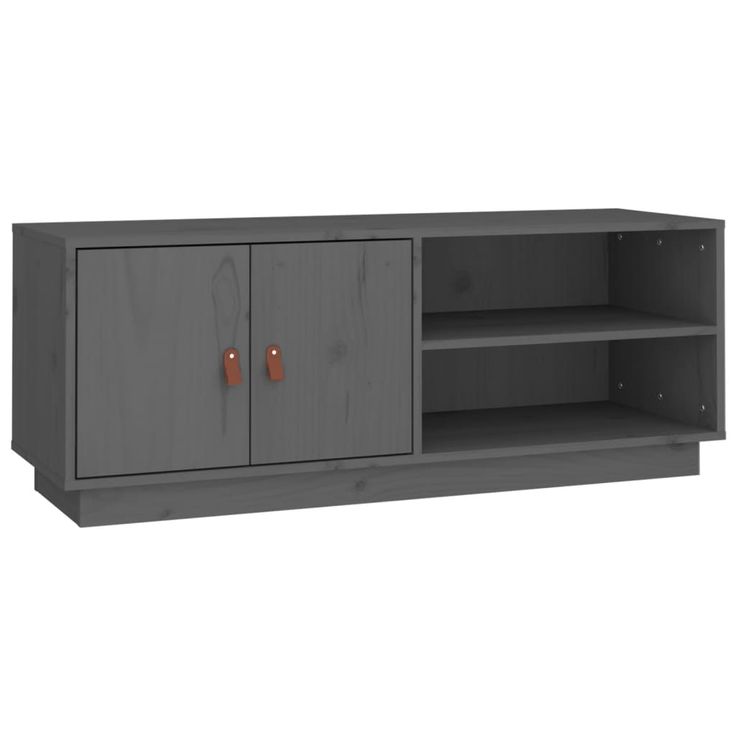 TV-taso harmaa 105x34x40 cm täysi mänty (18222)