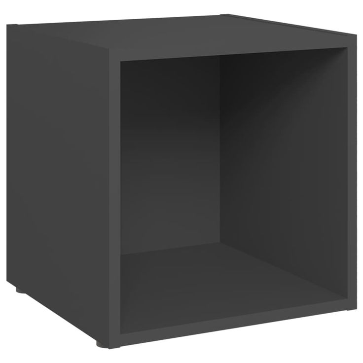 TV-taso harmaa 37x35x37 cm tekninen puu (05504)