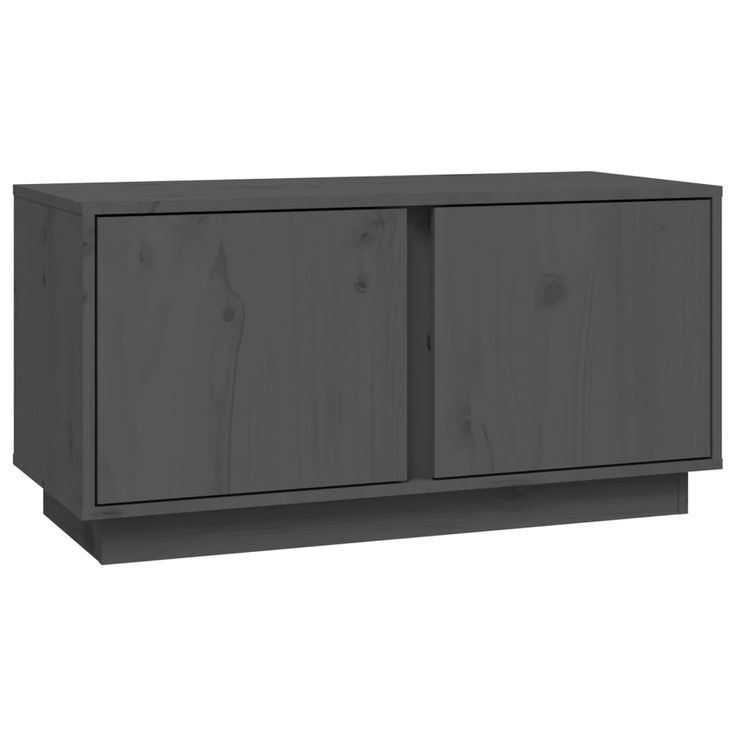 TV-taso harmaa 80x35x40,5 cm täysi mänty (14471)