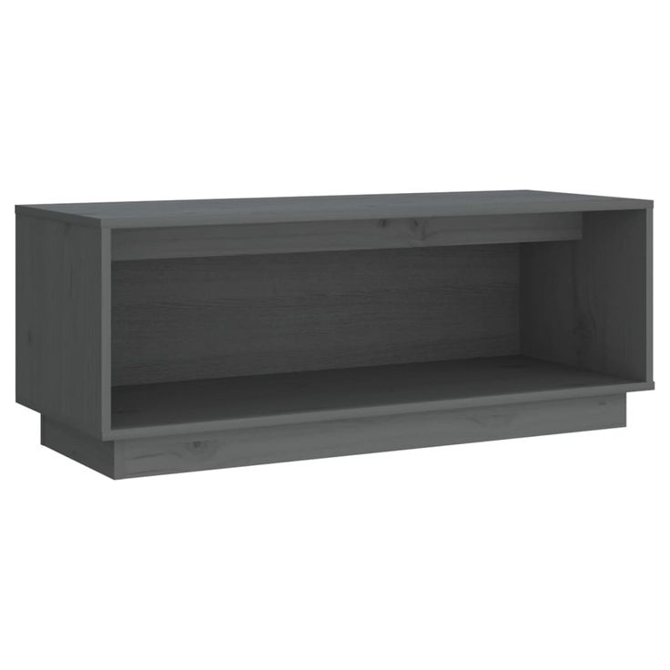 TV-taso harmaa 90x35x35 cm täysi mänty (13831)