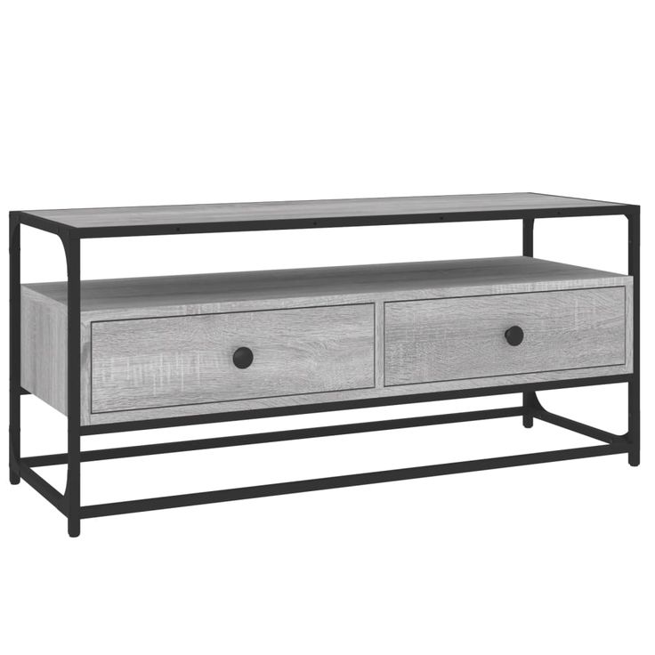 TV-taso harmaa Sonoma 100x35x45 cm tekninen puu (26308)