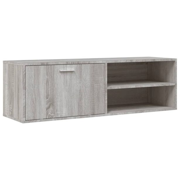 TV-taso harmaa Sonoma 120x34x37 cm lastulevy (33549)