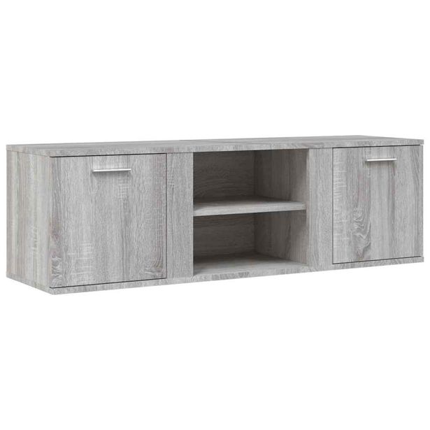 TV-taso harmaa Sonoma 120x34x37 cm lastulevy (33557)