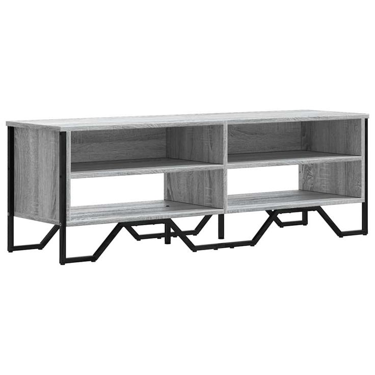 TV-taso harmaa Sonoma 122x34x41 cm tekninen puu (48572)