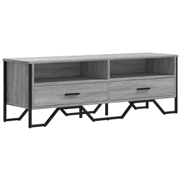 TV-taso harmaa Sonoma 122x34x41 cm tekninen puu (48582)