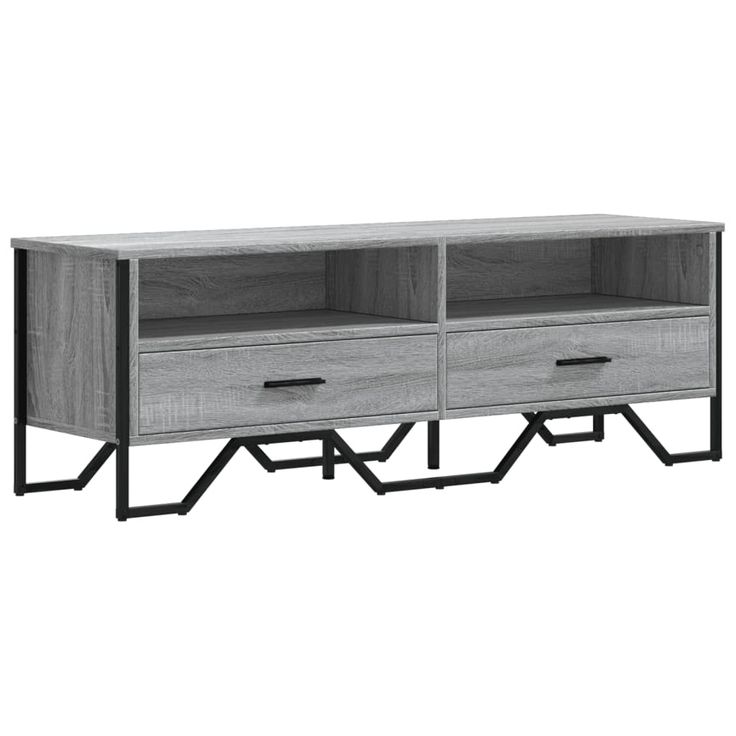TV-taso harmaa Sonoma 122x34x41 cm tekninen puu (48582)