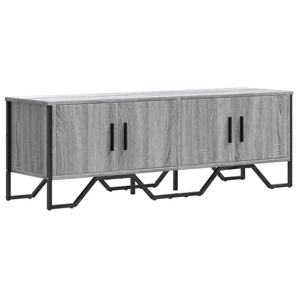 TV-taso harmaa Sonoma 122x34x41 cm tekninen puu (48587)