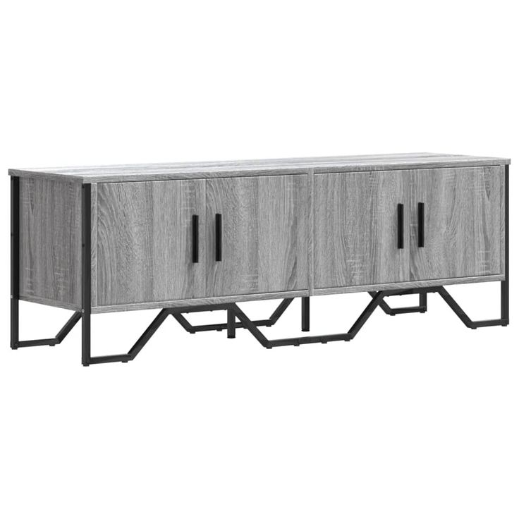 TV-taso harmaa Sonoma 122x34x41 cm tekninen puu (48587)