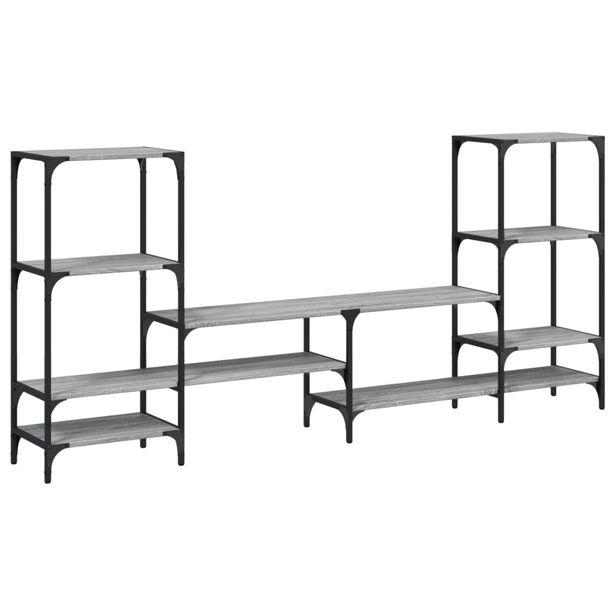 TV-taso harmaa Sonoma 206,5x28,5x95 cm tekninen puu (42484)