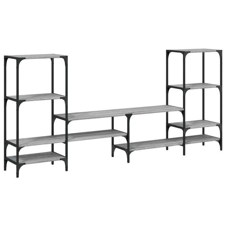 TV-taso harmaa Sonoma 206,5x28,5x95 cm tekninen puu (42484)