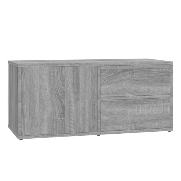 TV-taso harmaa Sonoma 80x34x36 cm tekninen puu (15496)
