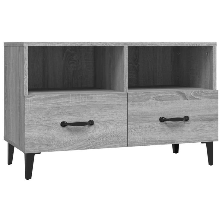 TV-taso harmaa Sonoma 80x36x50 cm tekninen puu (17493)