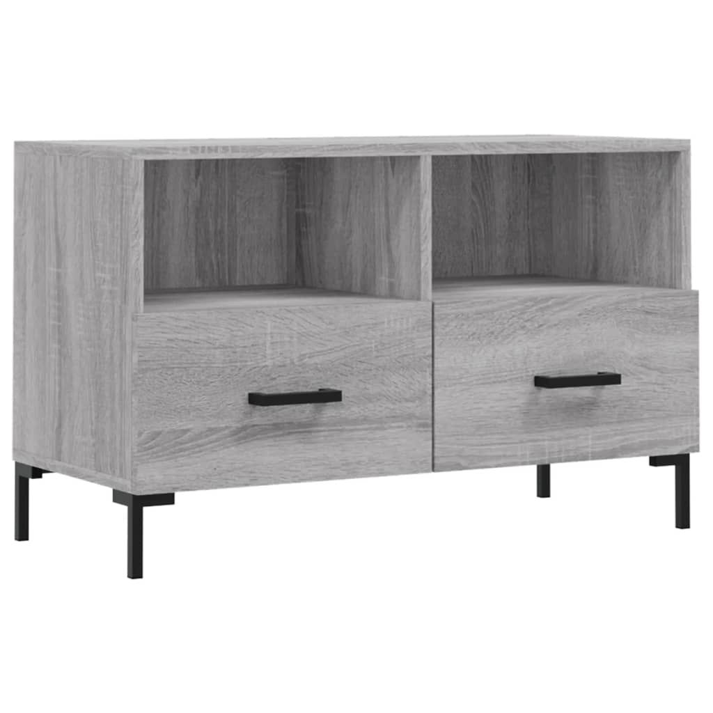 TV-taso harmaa Sonoma 80x36x50 cm tekninen puu (28978)
