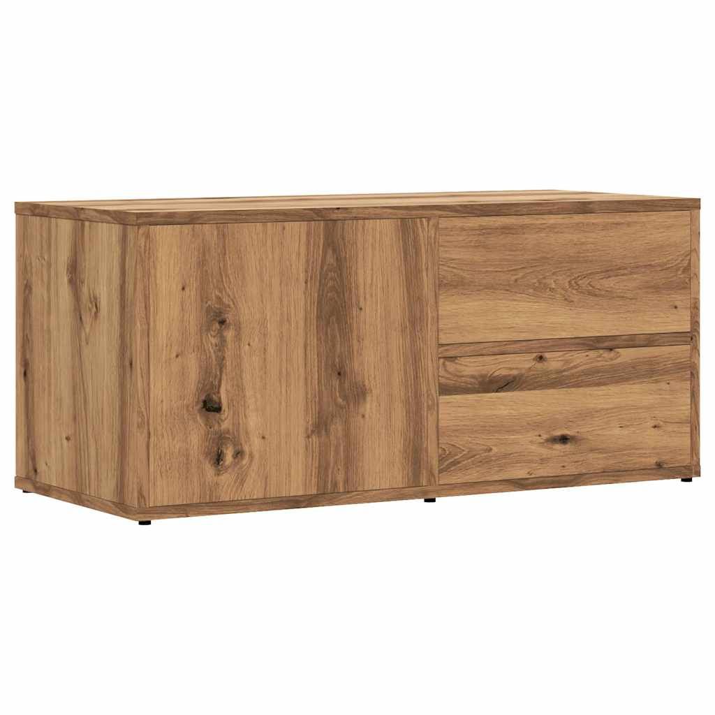 TV-taso käsityöläinen tammi 80x34x35,5 cm tekninen puu (56011)