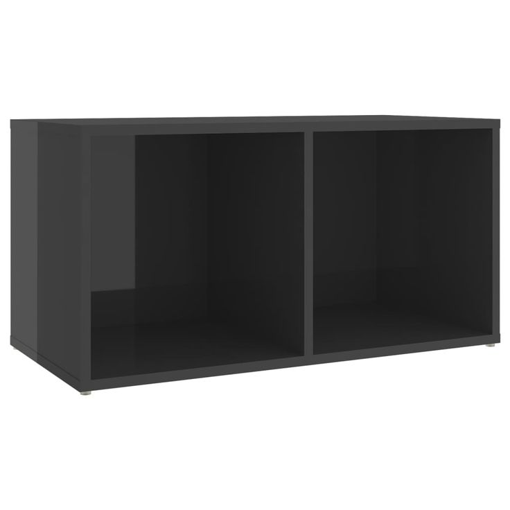 TV-taso korkeakiilto harmaa 72x35x36,5 cm tekninen puu (05533)