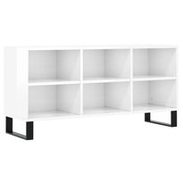 TV-taso korkeakiilto valkoinen 103,5x30x50 cm tekninen puu (26998)