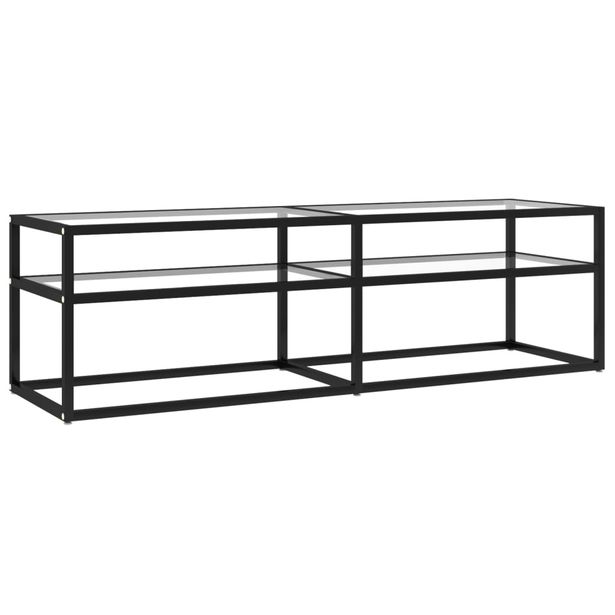 TV-taso läpikuultava 140x40x40,5 cm karkaistu lasi (31714)