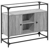 TV-taso, lasinen pöytälevy, 98x35x81 cm, tekninen puu, eri värejä (38158)