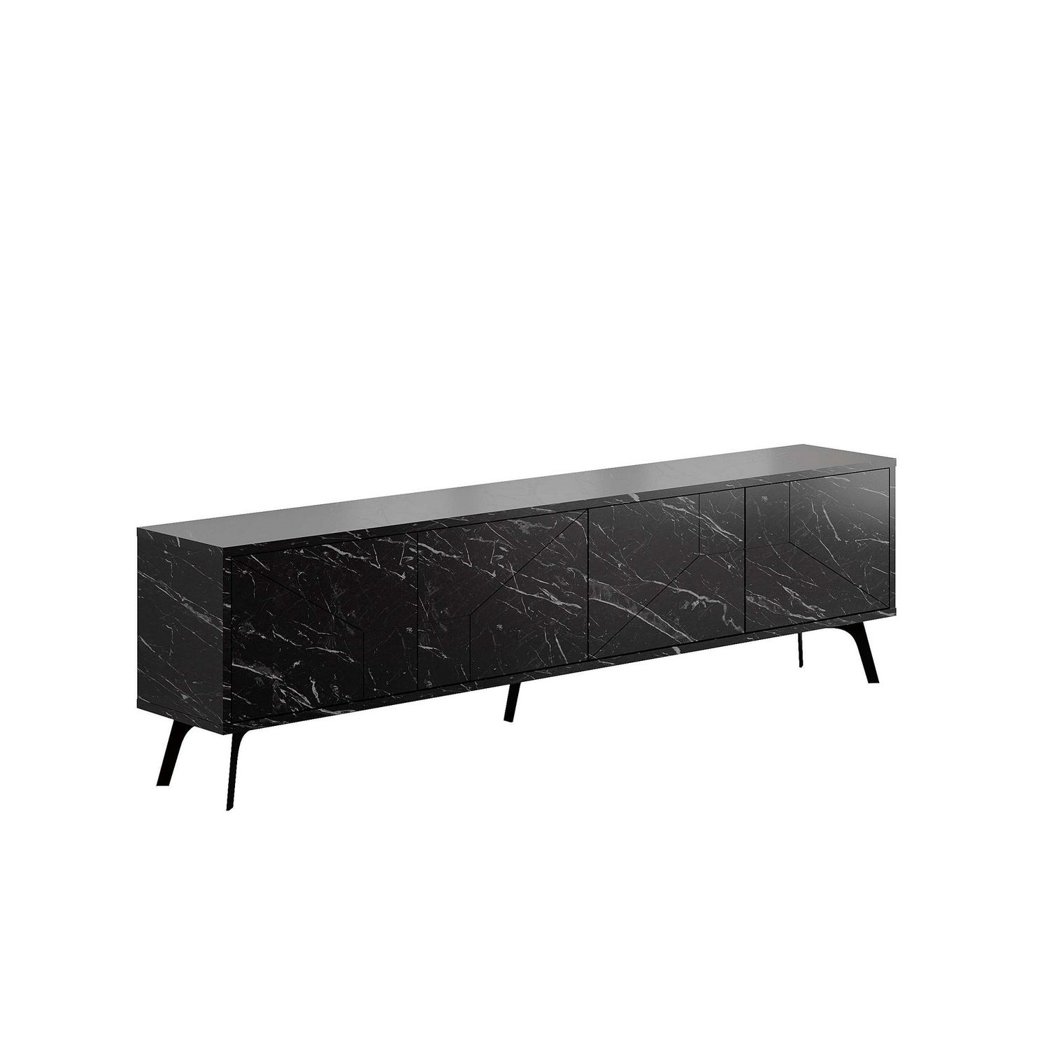 TV-taso Linento Furniture Dune, mustavalkoinen